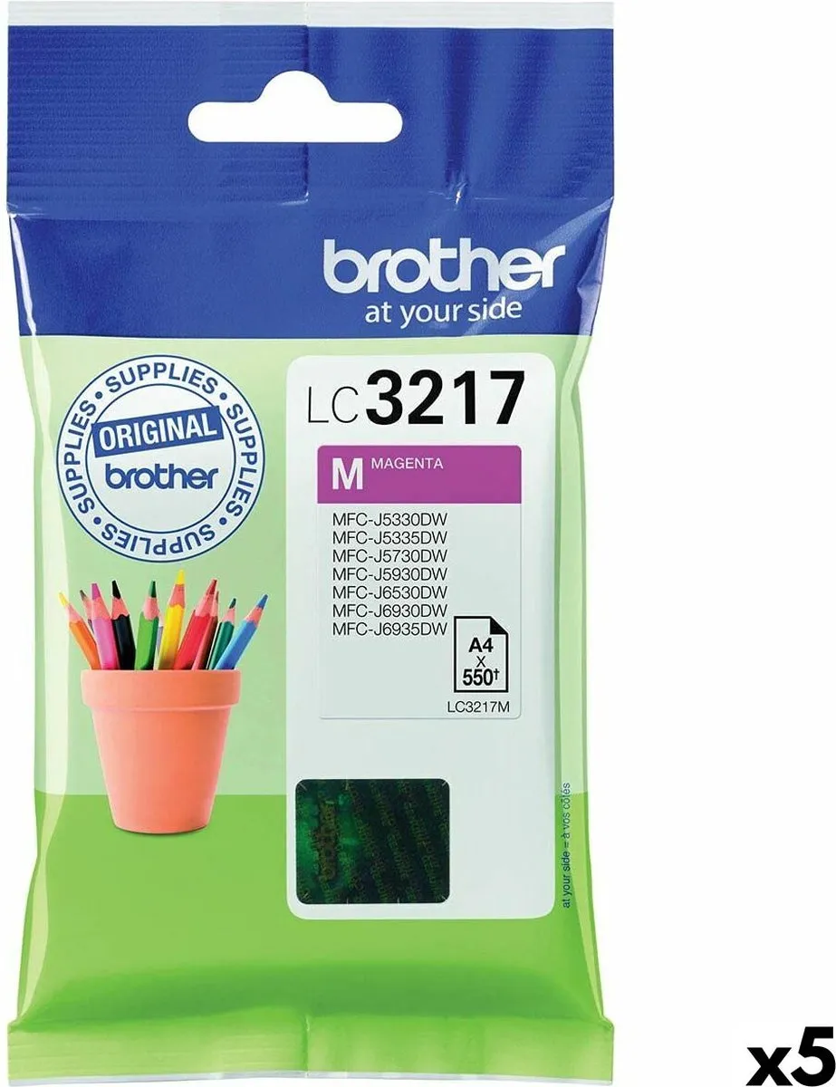 Brother LC-3217M Inktcartridge Magenta - 5 Stuks - afbeelding 3 van 3
