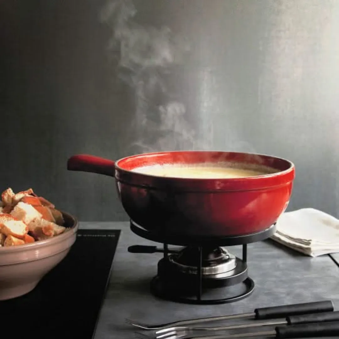 Emile Henry Fondue Set - 6 Personen - Rood