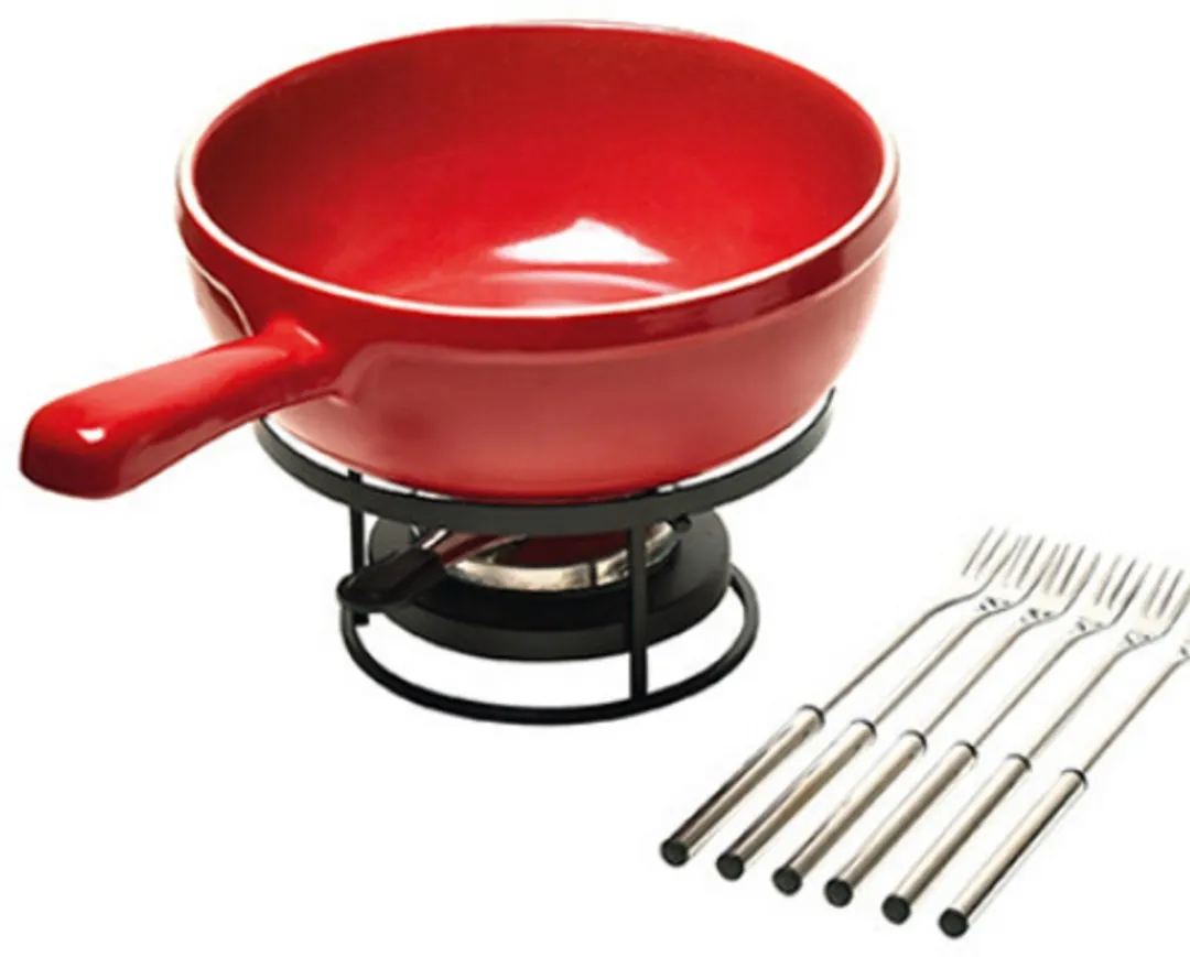 Emile Henry Fondue Set - 6 Personen - Rood