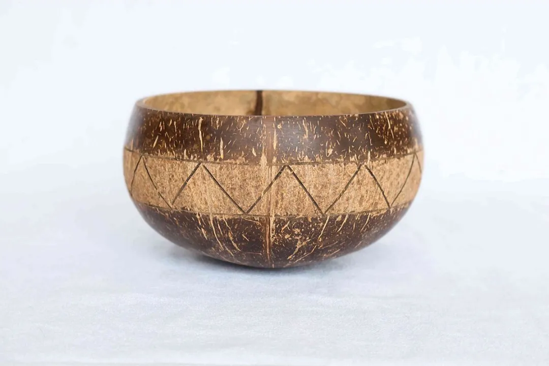 Set van 2 L kokoskommen etnisch - 450ml inhoud