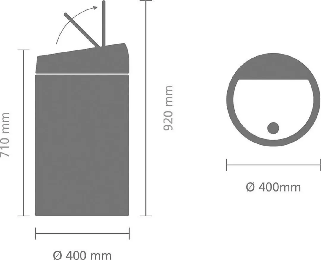 Brabantia Touch Bin Prullenbak 60L - Platinum