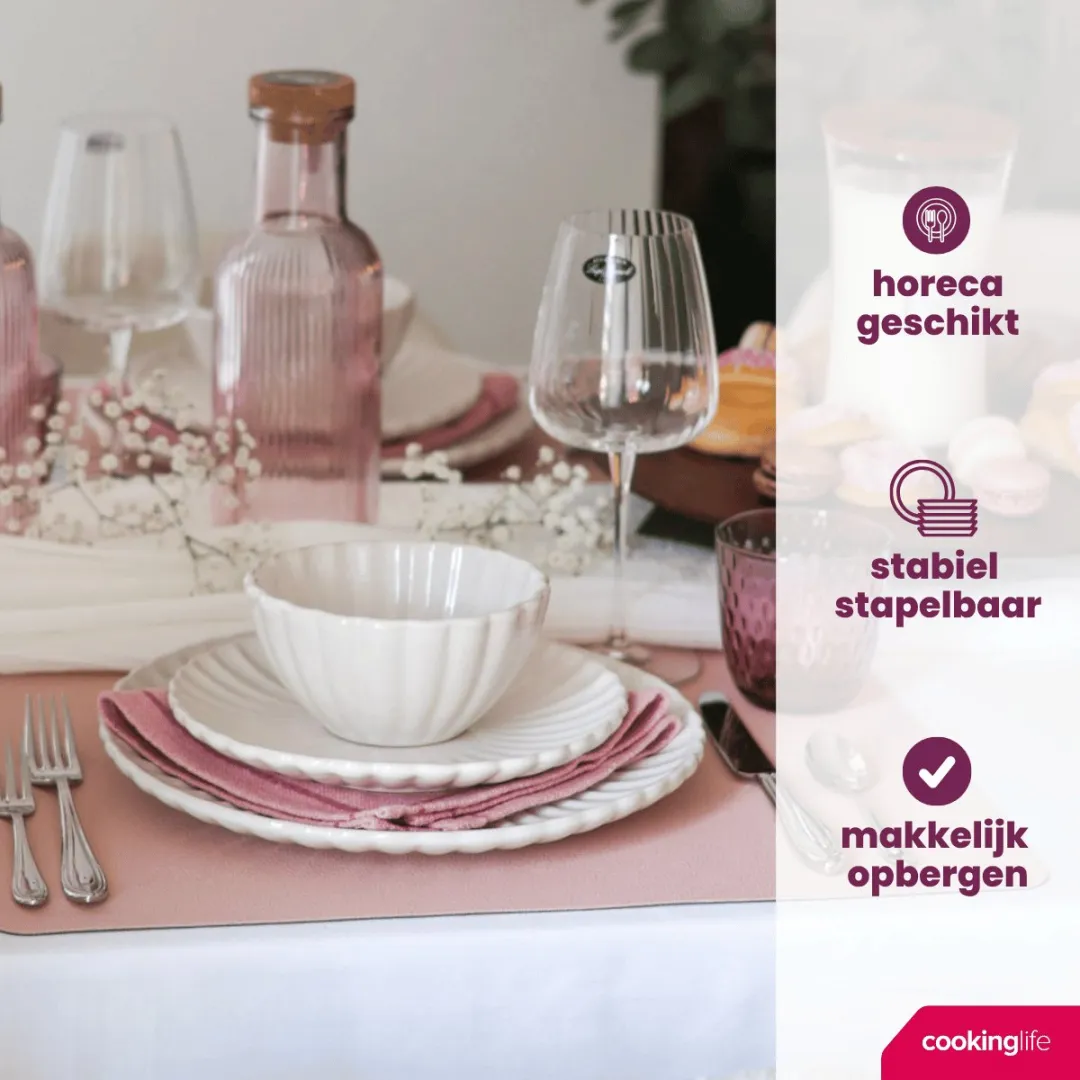 Cookinglife Dinerborden Cardida Off White - 6 Stuks