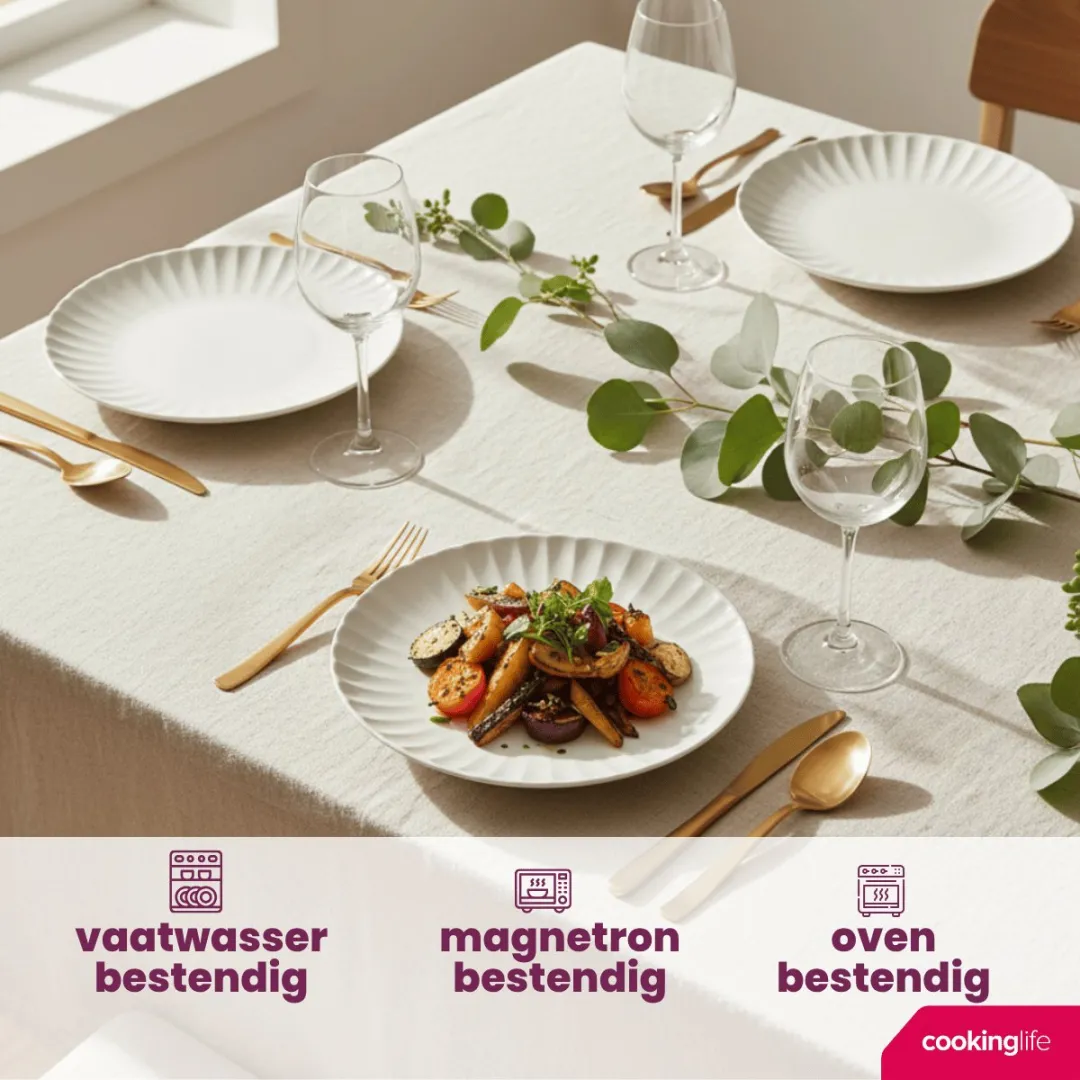 Cookinglife Dinerborden Cardida Off White - 6 Stuks
