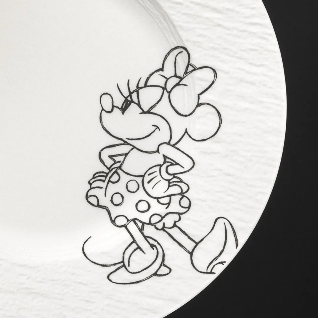Villeroy & Boch Manufacture Rock Frühstücks-Set - Mickey Mouse - 8-delig - Zwart-wit