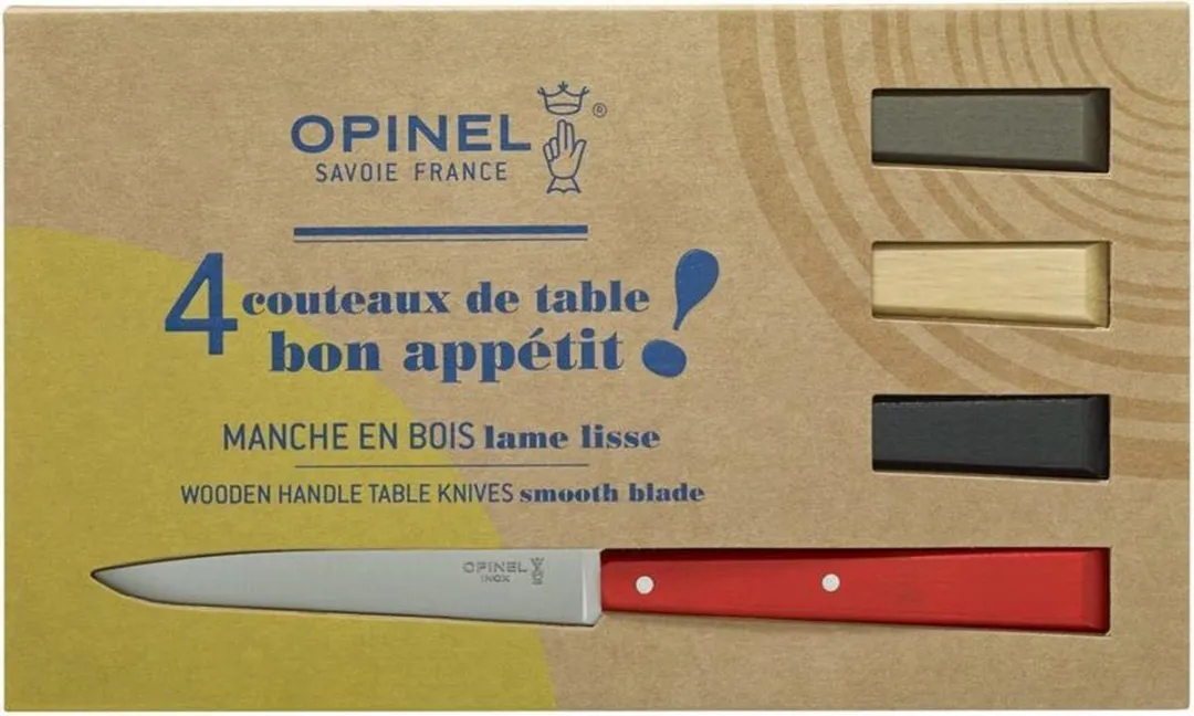 Opinel N°125 Bon Appétit Loft Tafelmessenset - 4-delig - Multicolor