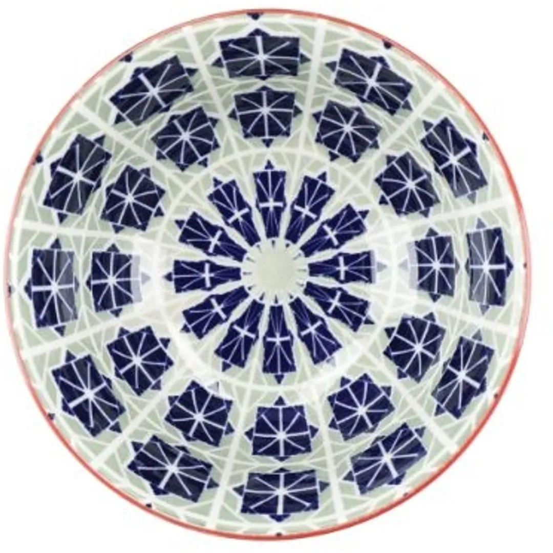 KitchenCraft Keramische Kommen 15cm - 4 Stuks - Gemengd Design
