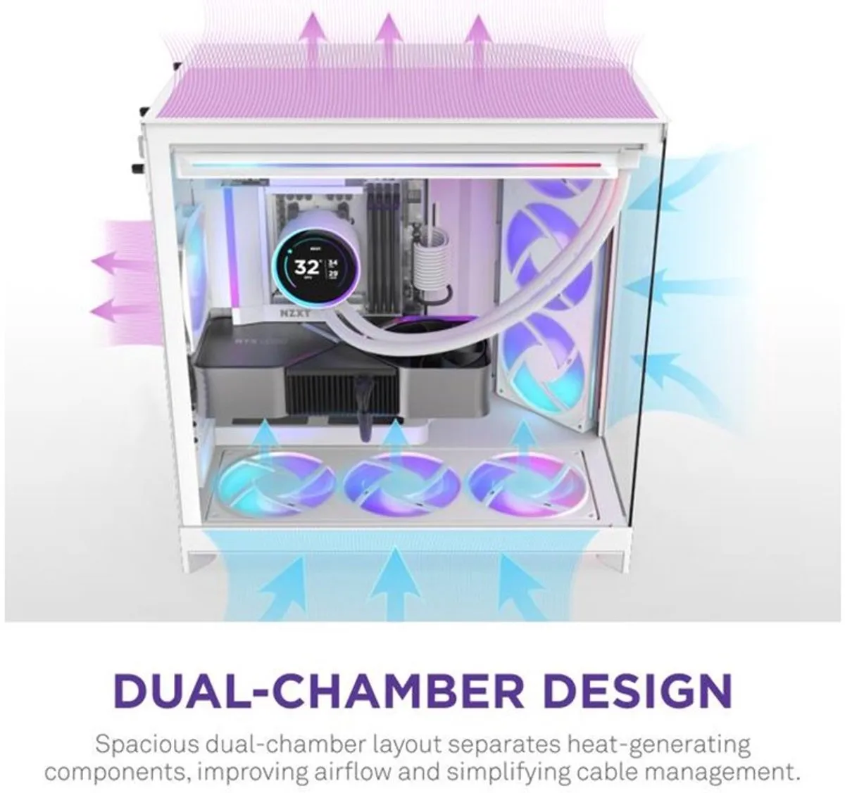 NZXT H9 Flow RGB 2025 - Wit