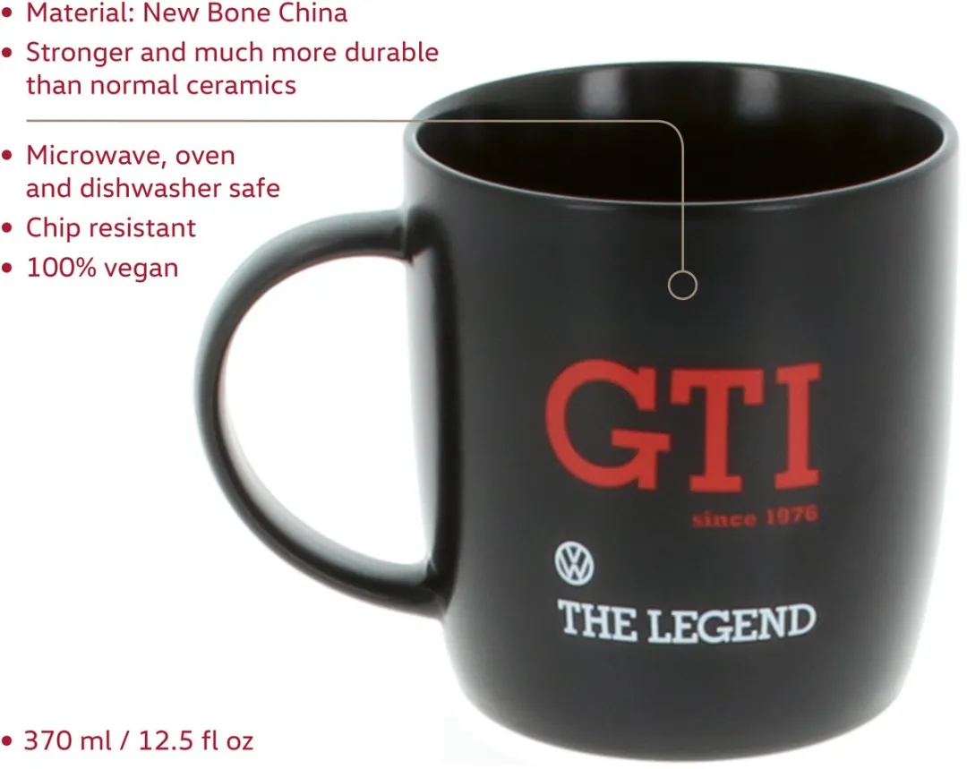 Volkswagen GTI Keramische Mok 370ml - Zwart