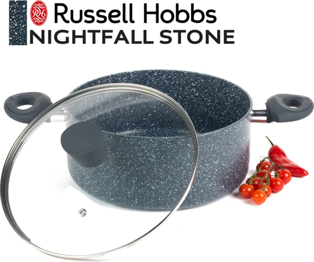 Russell Hobbs Nightfall Stone Antiaanbak Stoofpan 20cm - Blauw - afbeelding 4 van 6