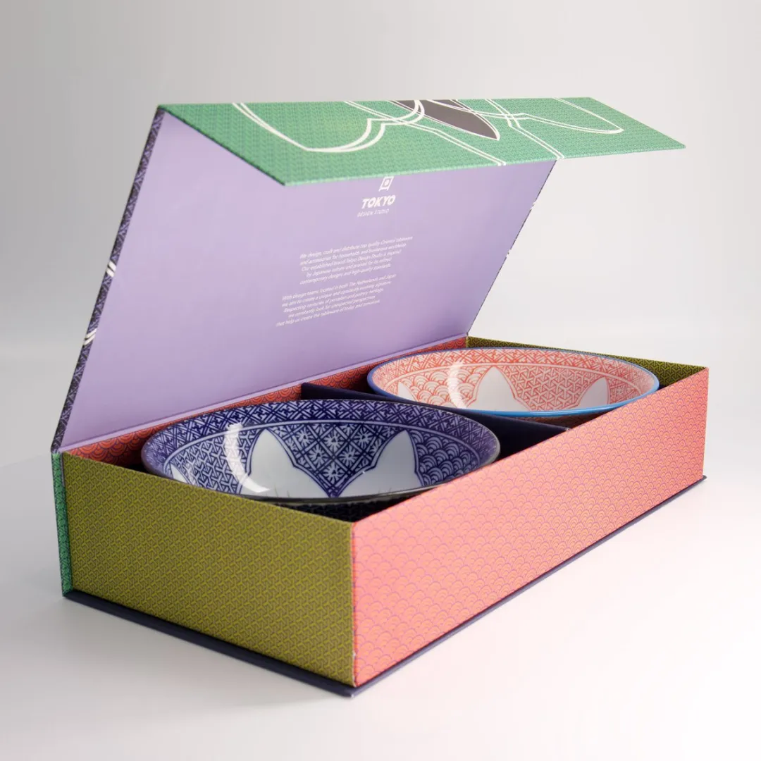 Tokyo Design Studio Lily Flower Ramenbowlset - 2 Stuks - 1200ml - Rood/Blauw
