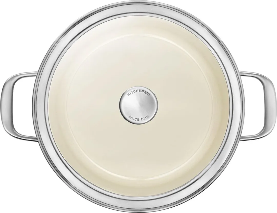 KitchenAid Steel Core Enamel Kookpan 24cm - 6L - Zwart