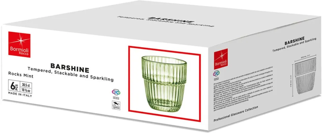 Bormioli Rocco Barshine Waterglas 300ml - 6 Stuks - Groen