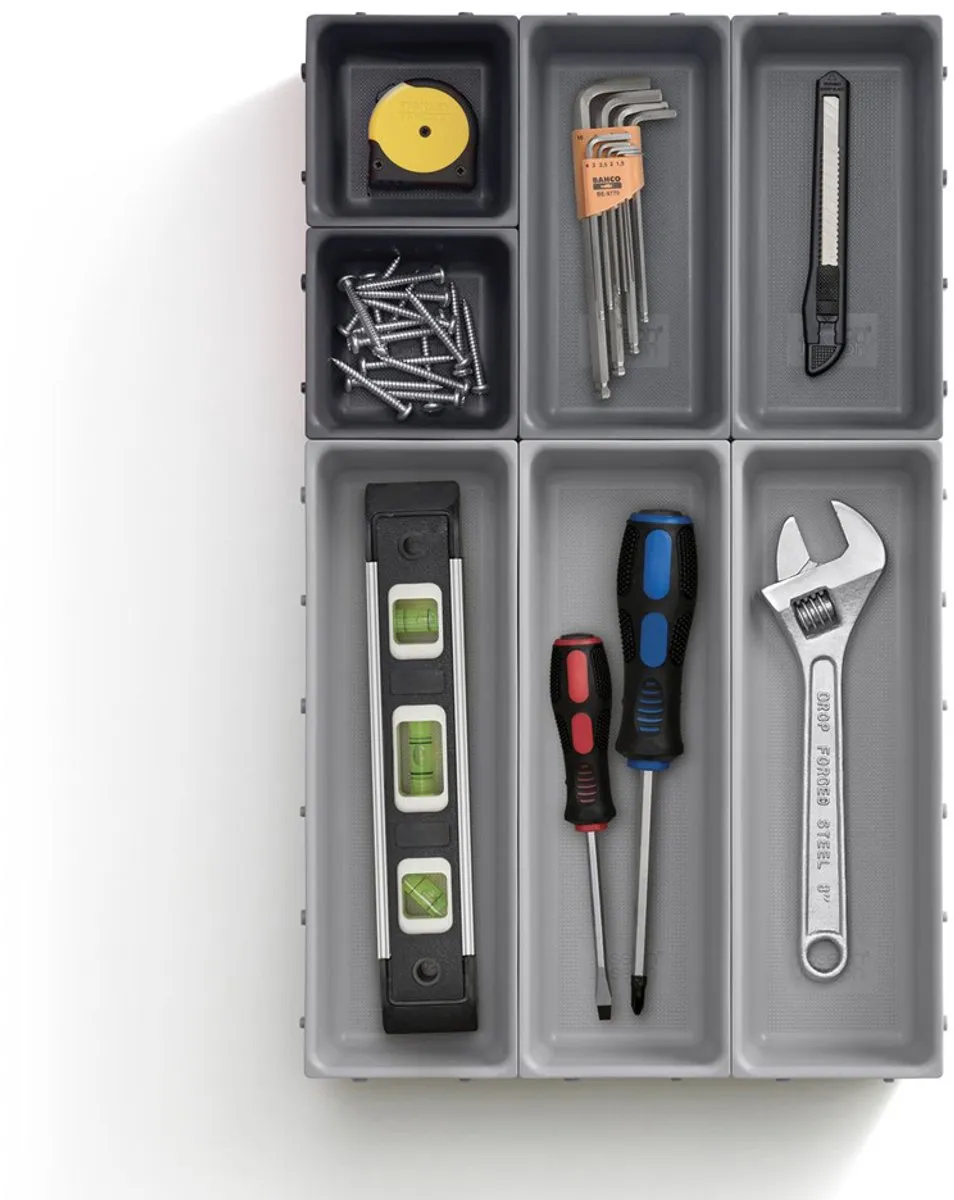 Joseph Joseph Blox Lade Organizer Set 7-delig - Grijs