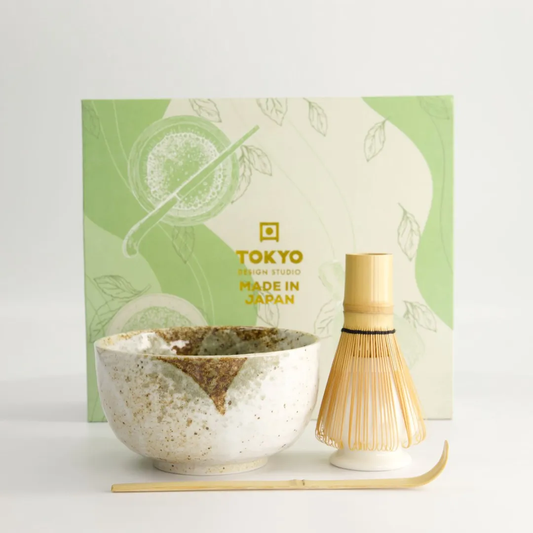Tokyo Design Studio Matcha Cadeauset Yukishino - 4-delig - Wit/ Groen