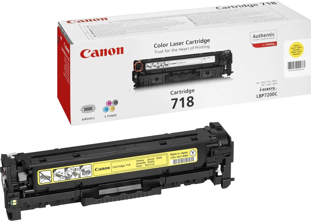 Canon 718 Tonercartridge Geel 50060067