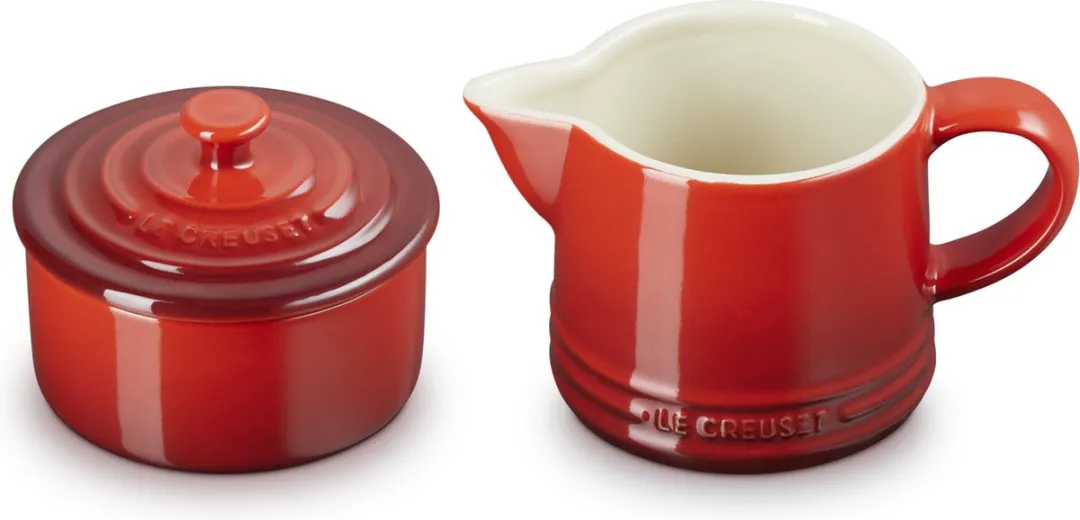 Le Creuset Suiker- en Melkset Kersenrood