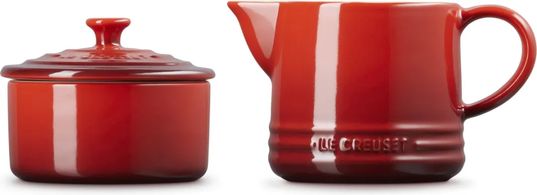 Le Creuset Suiker- en Melkset Kersenrood - 550ml