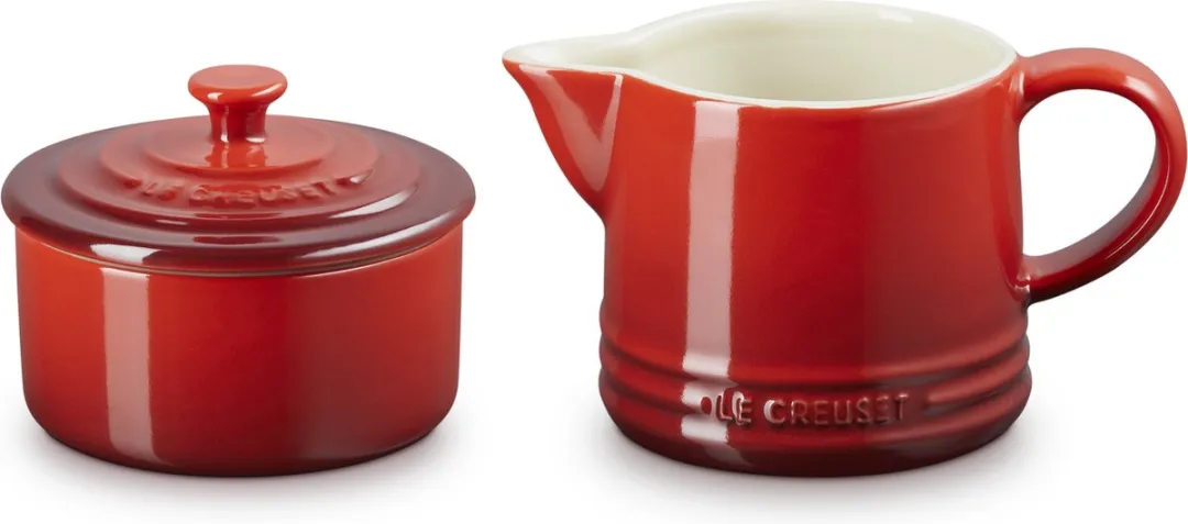 Le Creuset Suiker- en Melkset Kersenrood - 550ml