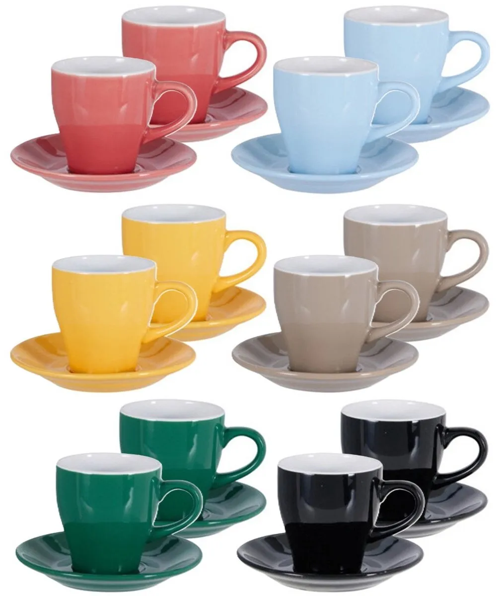 Excellent Houseware Koffiekopjes met Schotel