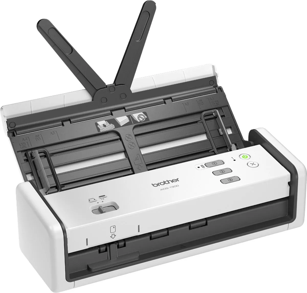 Brother ADS-1300 ADF-scanner - A4 - 1200x1200 DPI - Wit/Zwart