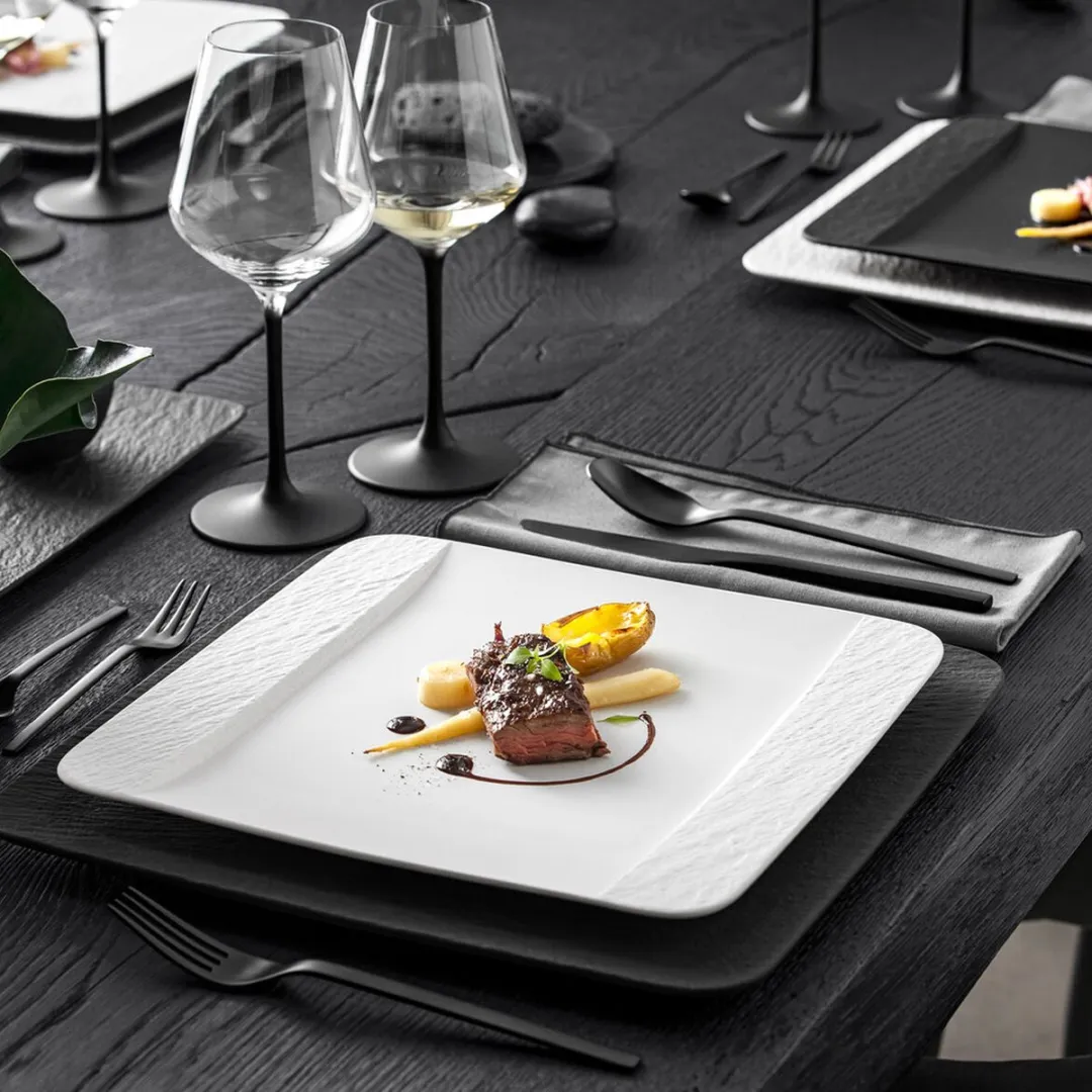 Villeroy & Boch Manufacture Rock Dinerbord 28x28cm - Wit