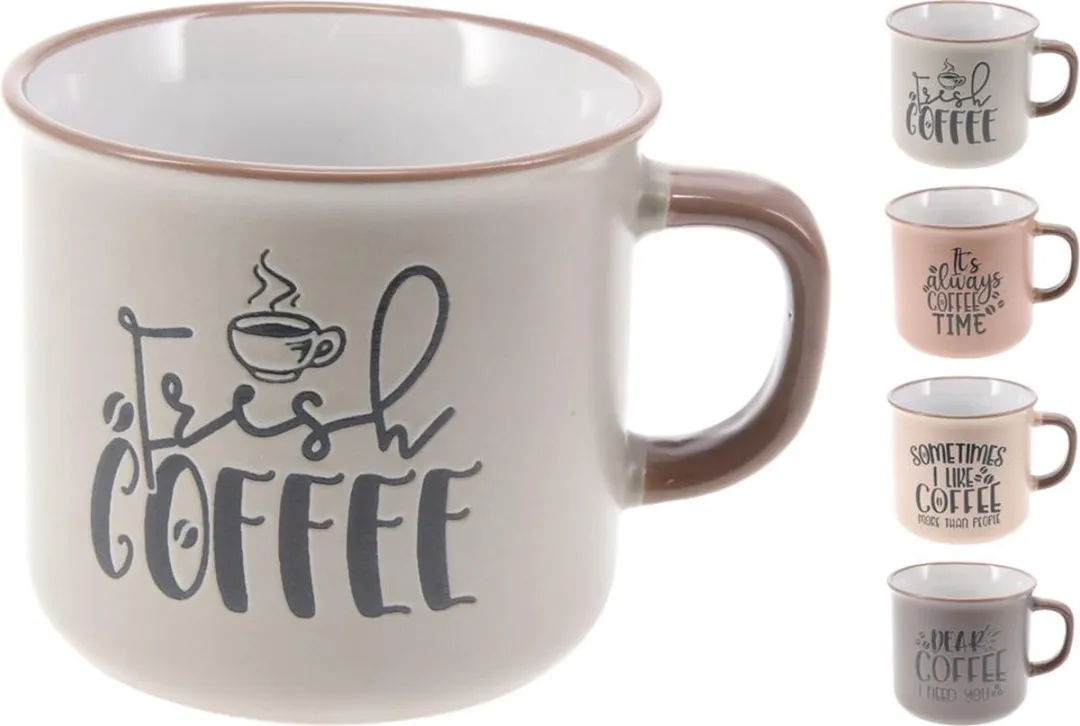 Excellent Houseware Aardewerken Beker 285ml