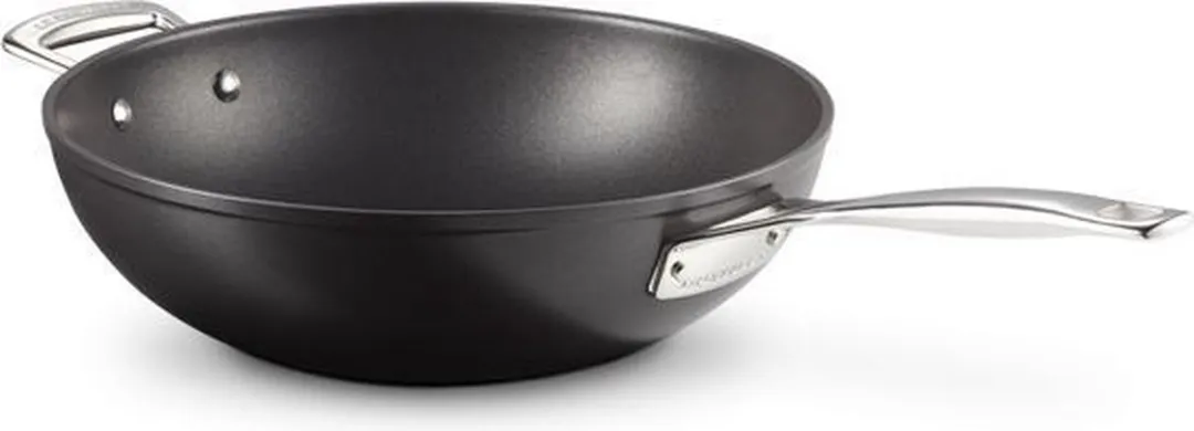 Le Creuset Wokpan Les Forgées TNS 30cm - Zwart - afbeelding 6 van 6