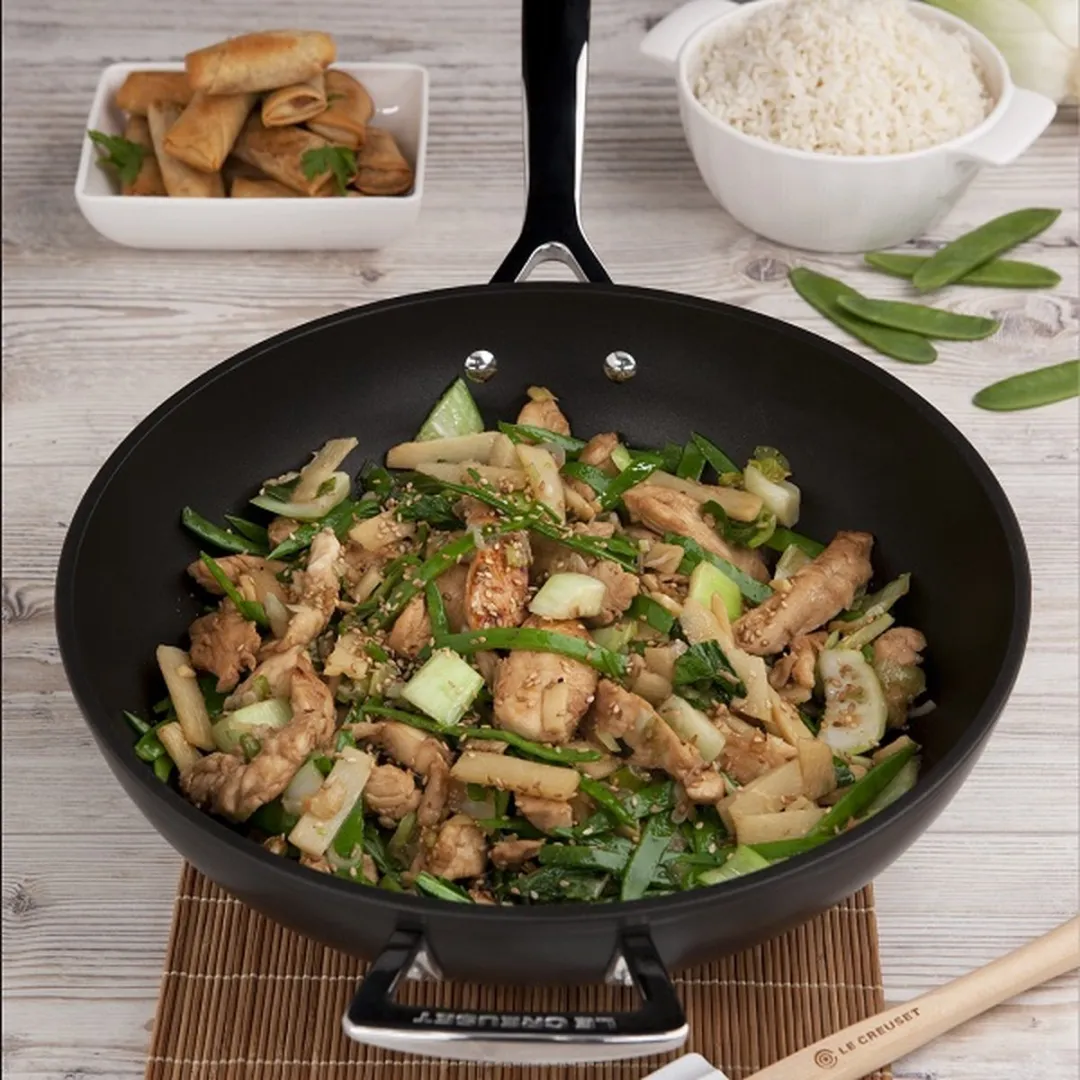Le Creuset Wokpan Les Forgées TNS 30cm - Zwart