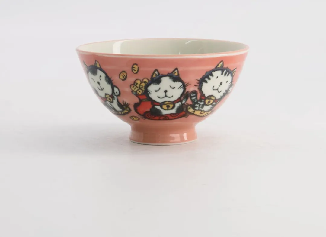 Tokyo Design Studio Kat Neko Rijstkom - Roze - 300ml