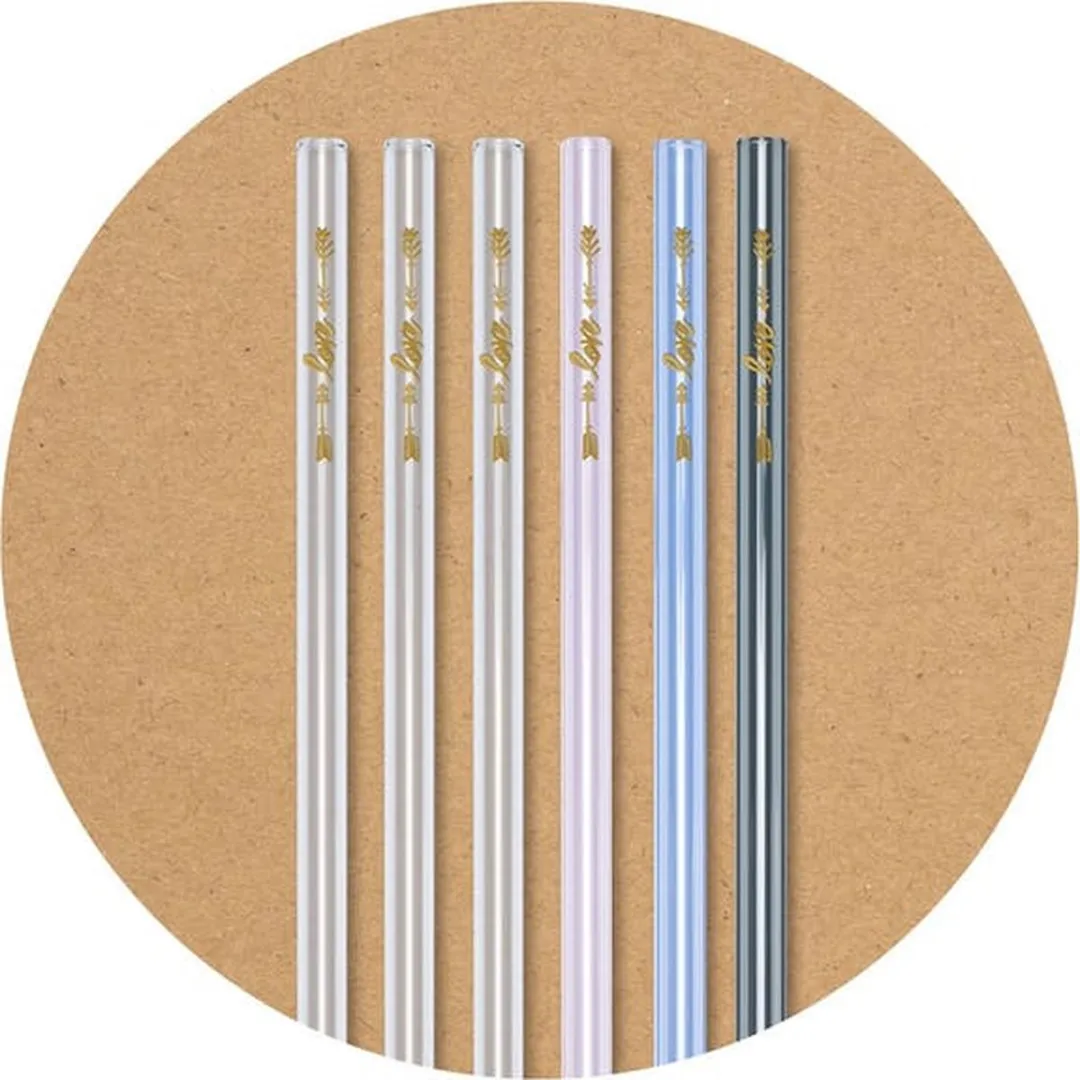 homeandtoysoutlet Gekleurde Rietjes Set 6 Stuks