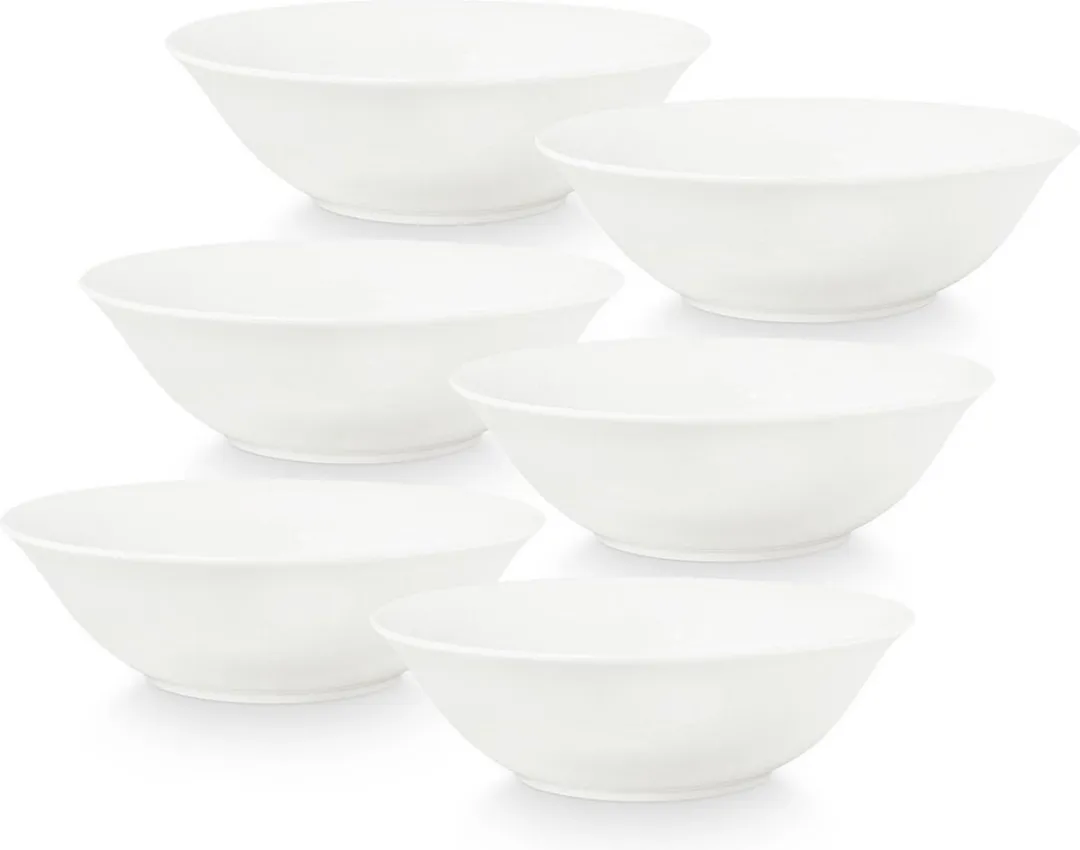 vtwonen Basic Saladeschalen 23cm - 6 Stuks - Wit Porselein