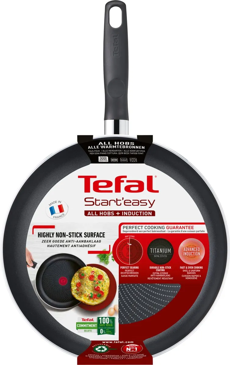 Tefal Start'easy Koekenpan 32cm - Zwart
