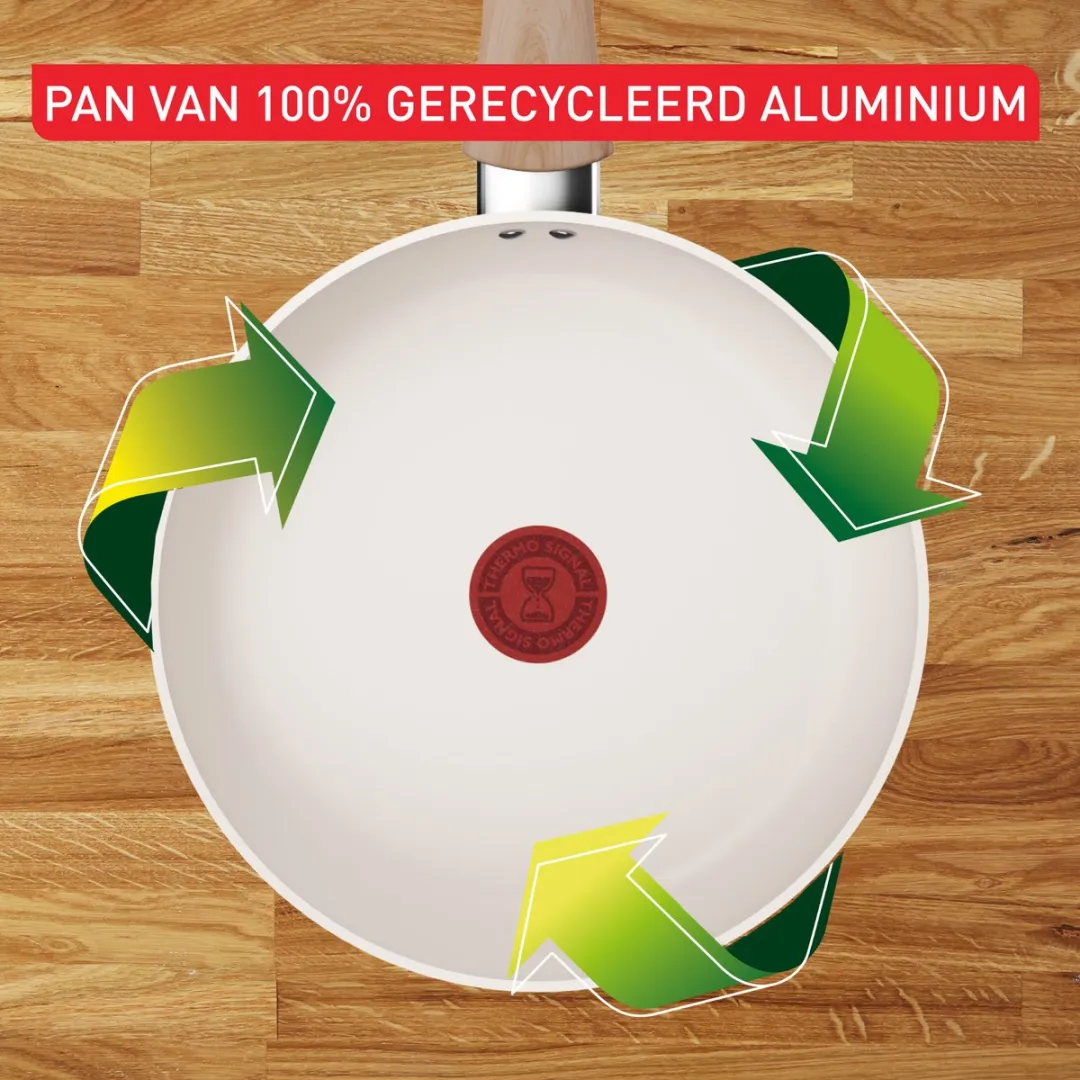 Tefal Cera Bright ON C445S504 Keramische Pannenset 7-delig - Beige