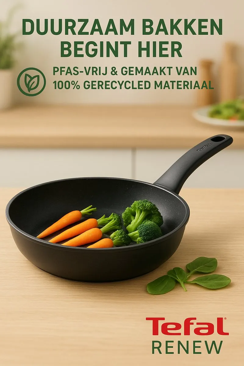 Tefal Renew Black ON Keramische Hapjespan 24cm