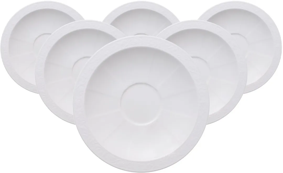 Villeroy & Boch White Pearl Soepbordjes Set 6 Stuks