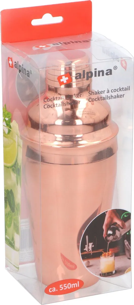 Alpina Cocktailshaker 550ml - Koper