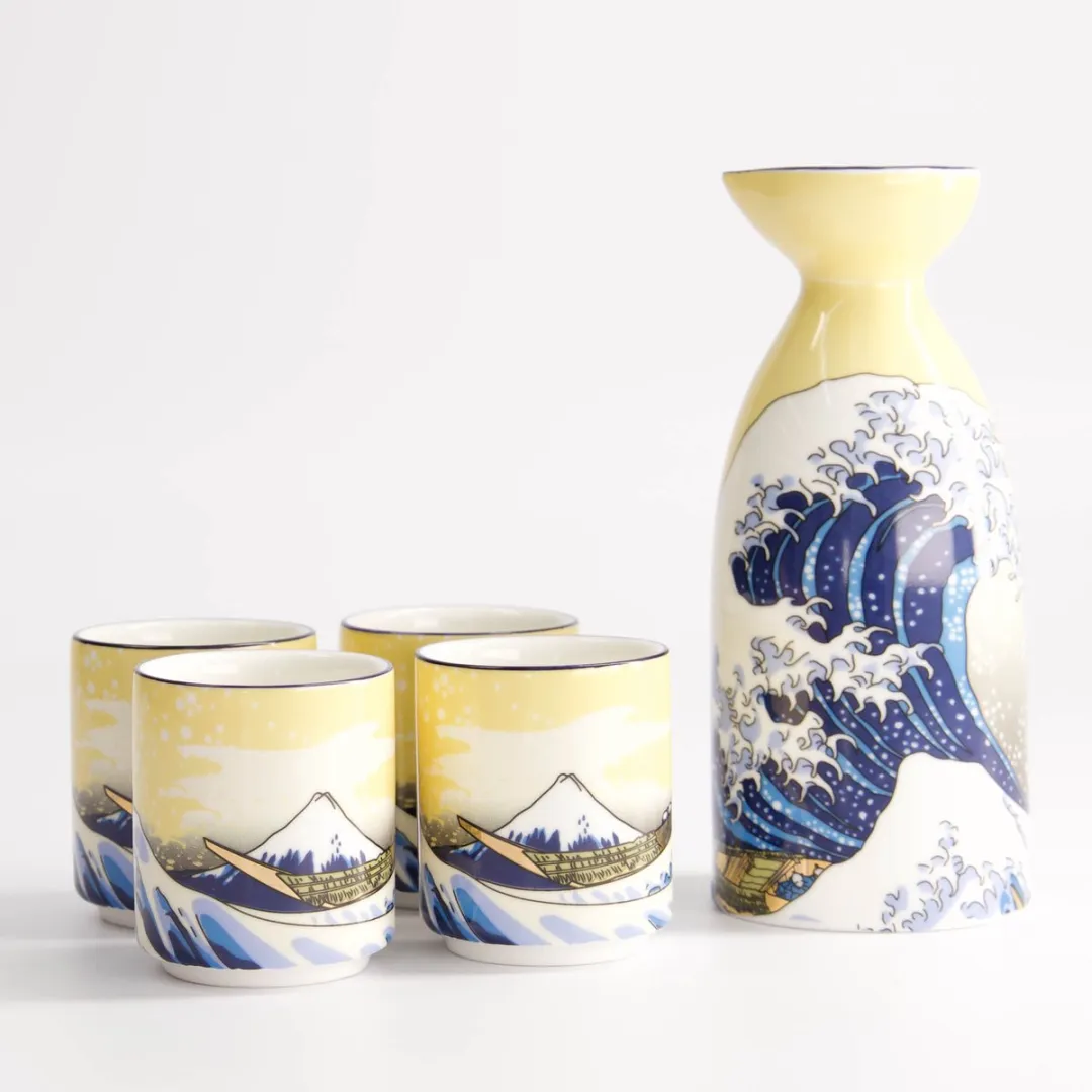 Tokyo Design Studio Hokusai Sake Set MU-8007/B