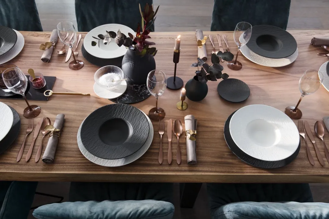 Villeroy & Boch Manufacture Rock Tafelset - 12-delig - 4 Personen - Zwart