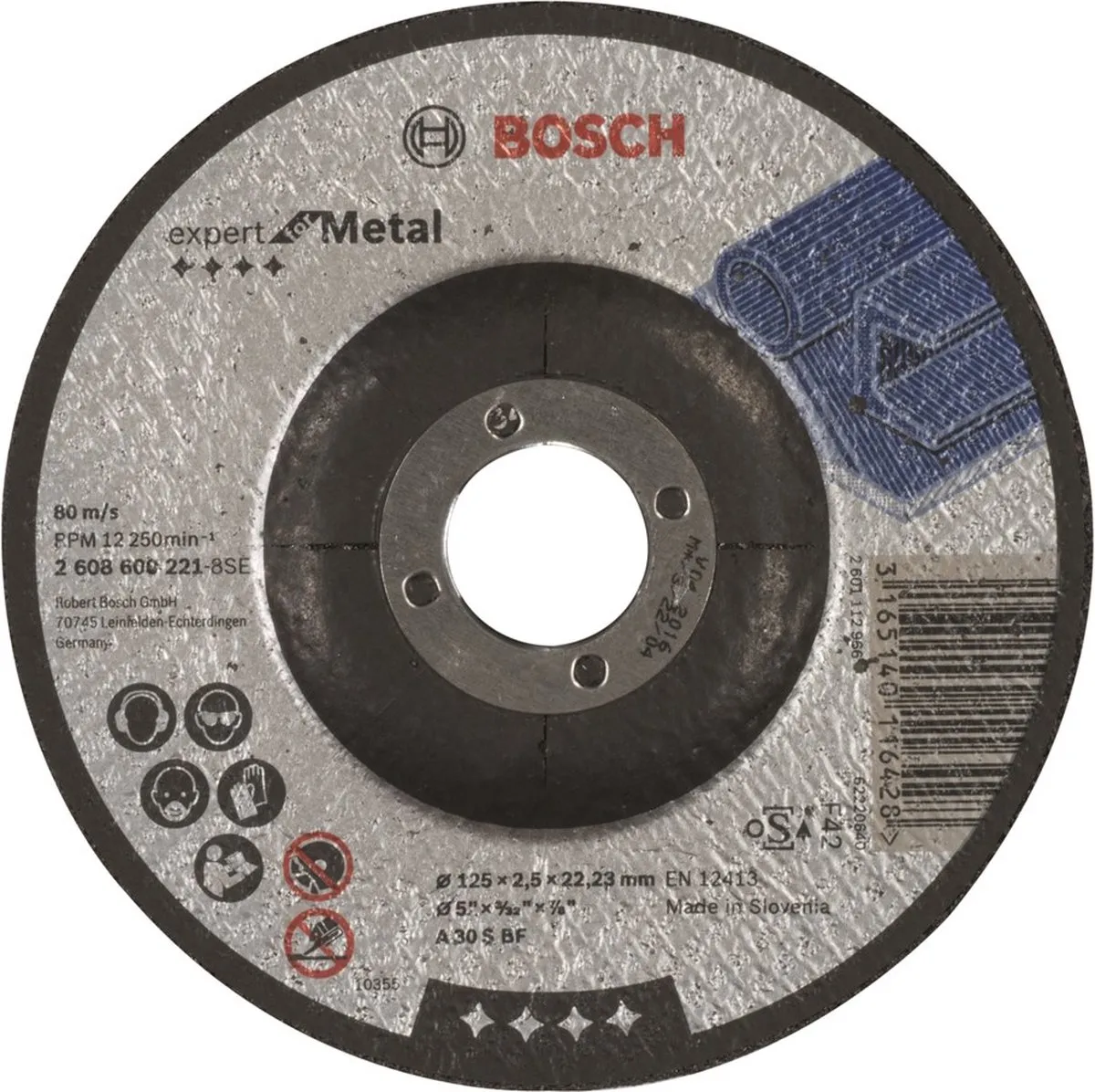 Bosch Expert for Metal A 30 S BF Doorslijpschijf 125mm - Metaal - afbeelding 6 van 6
