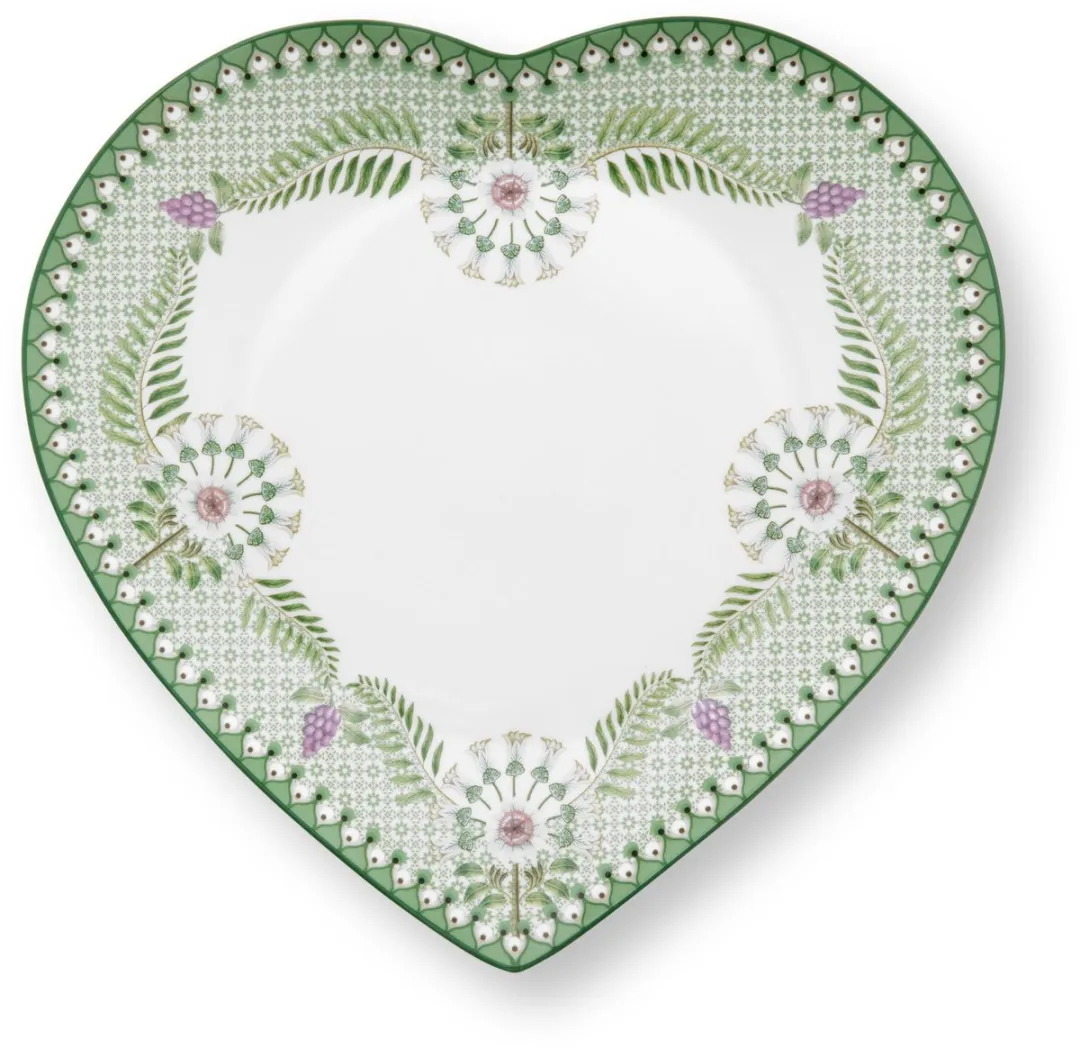 Pip Studio Hartvormige Bordenset Lichtgroen - 2 Stuks