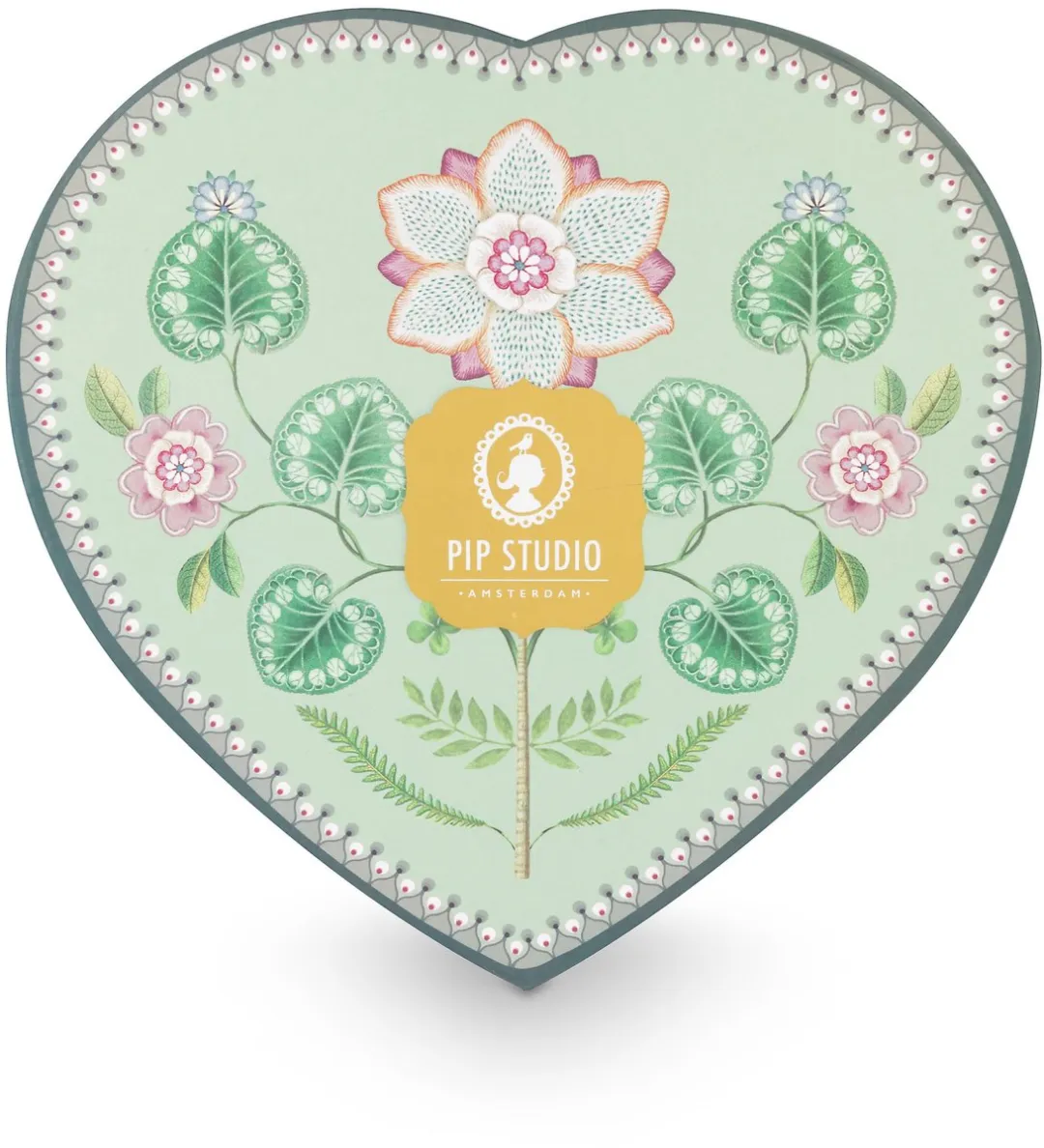 Pip Studio Hartvormige Bordenset Lichtgroen - 2 Stuks