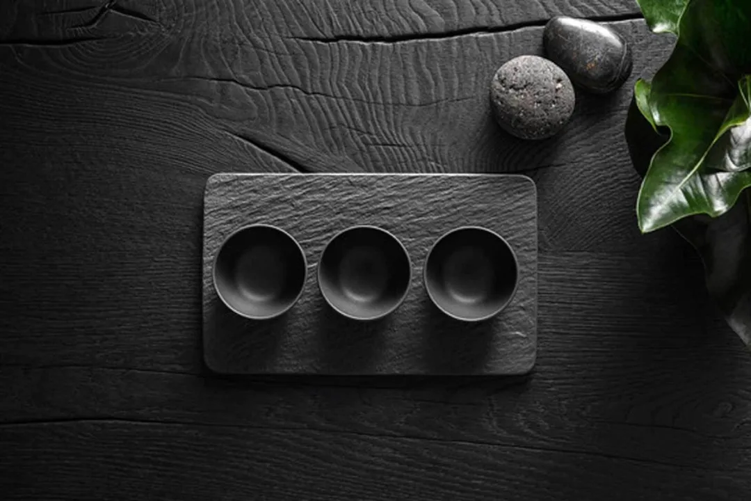 Villeroy & Boch Manufacture Rock Dipschaaltjes - Zwart - 4-delig
