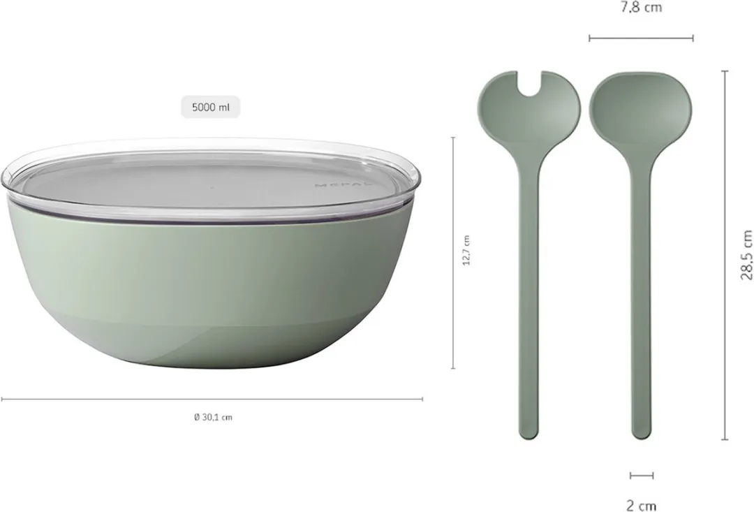 Mepal Silueta Servierschaal 5L - Zwart - 2 Stuks