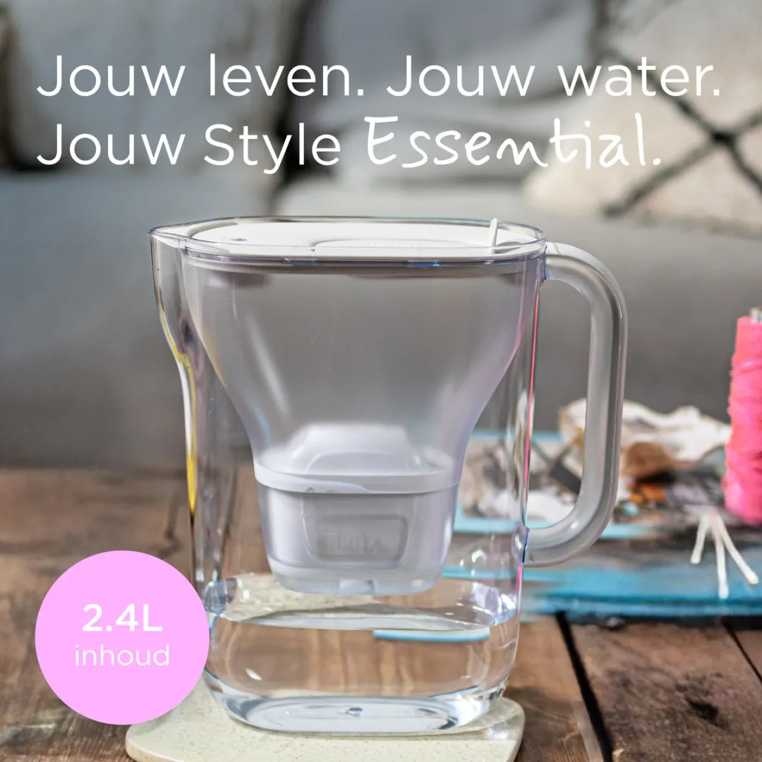 BRITA Style Essential Waterfilterkan 2,4L - 13 Stuks - MAXTRA PRO - Wit