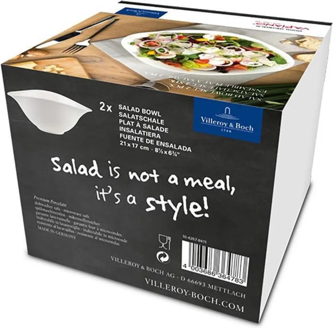 Villeroy & Boch Vapiano Saladeschaal 2-delig - Wit