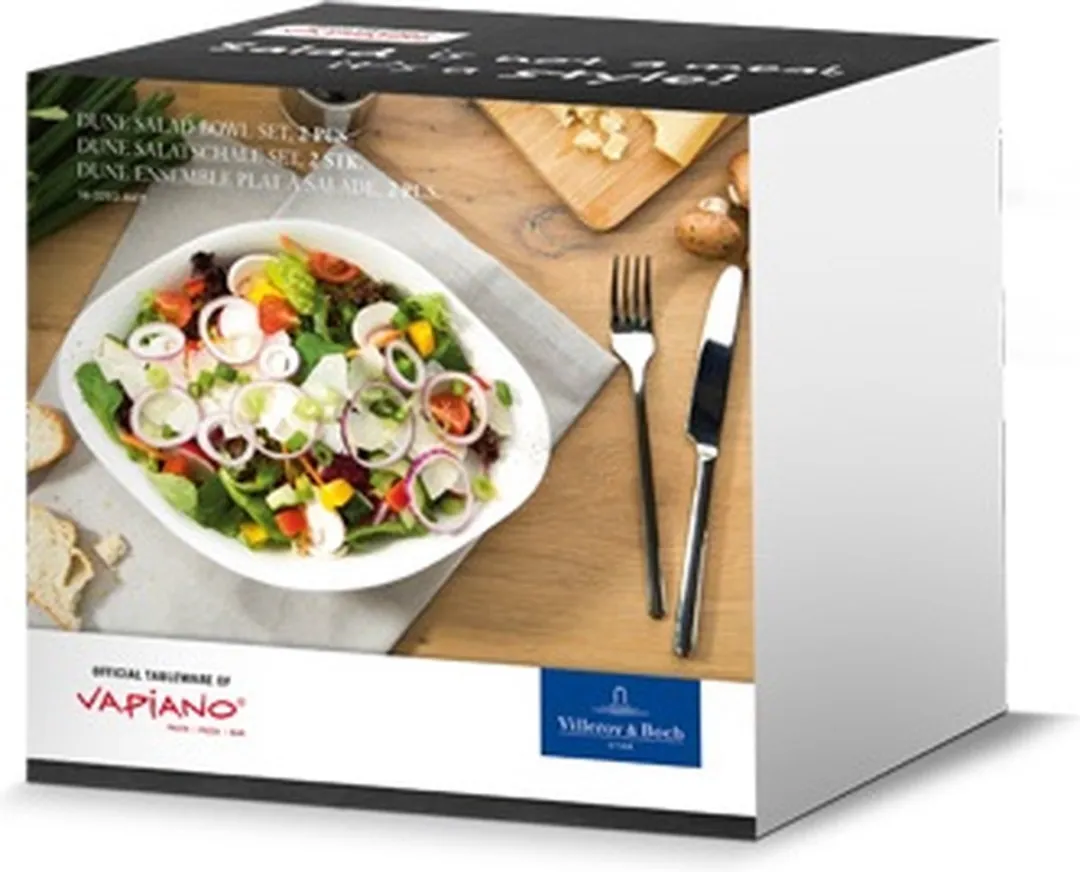 Villeroy & Boch Vapiano Saladeschaal 2-delig - Wit - afbeelding 6 van 8