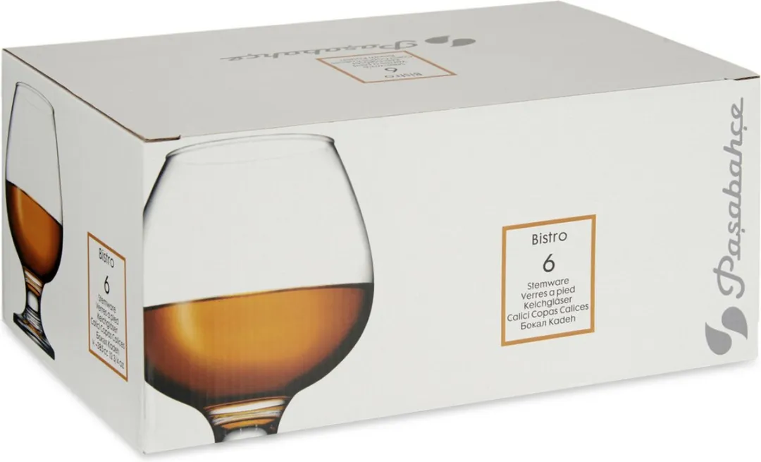Pasabahce Bistro Likeurglazen Set 6x - 395ml - Transparant