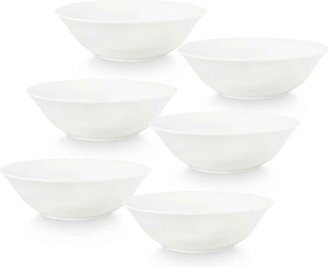 vtwonen Basic Pastakommen Set 6 Stuks - Ø20cm - Porselein - Wit