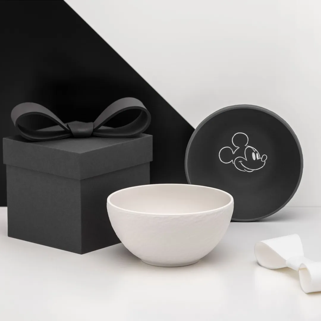 Villeroy & Boch Manufacture Rock Müslischalen Mickey Mouse - Ø14cm - 2 Stuks