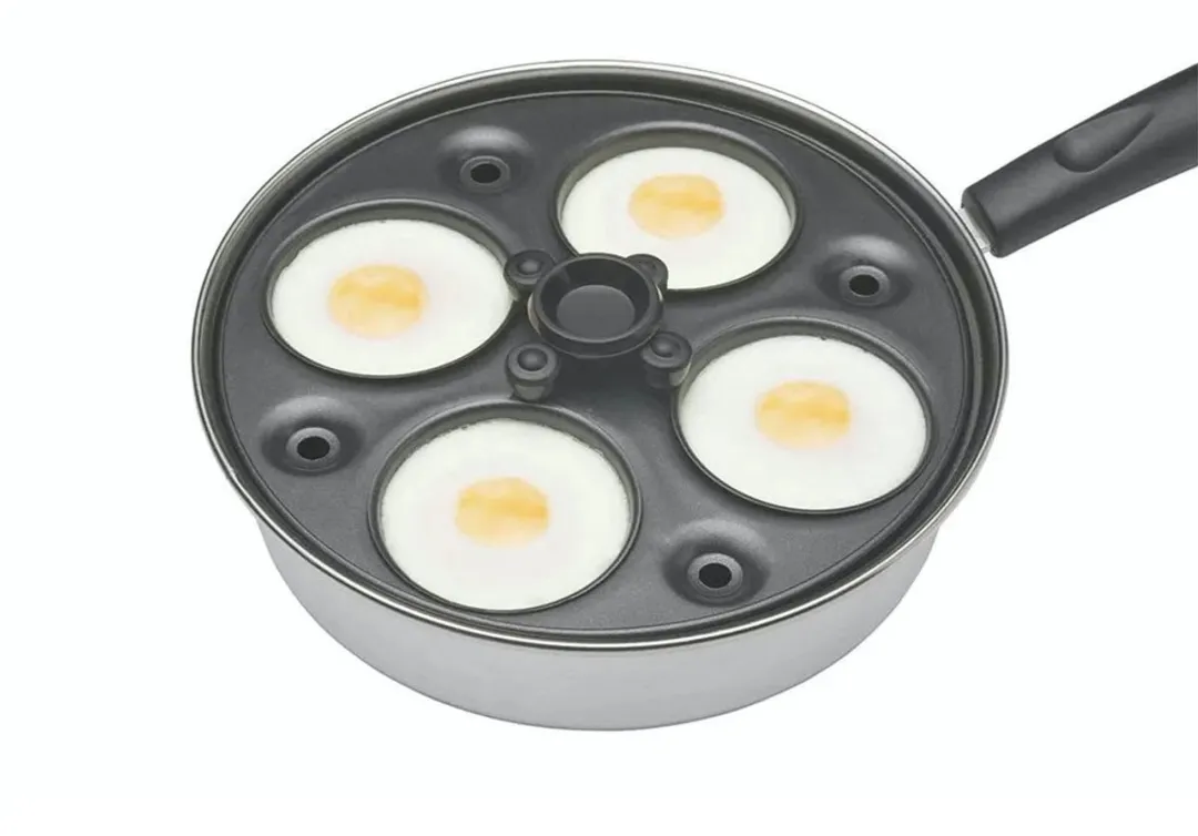 KitchenCraft Ei Pan 21cm - Aluminium Gecoat Koolstofstaal - Zwart